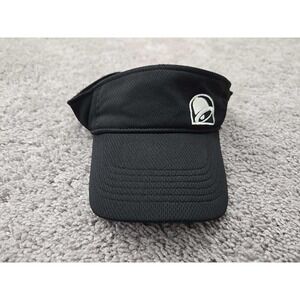 Taco Bell Visor Hat Cap Adult One Size Black Snapback Adjustable Employee